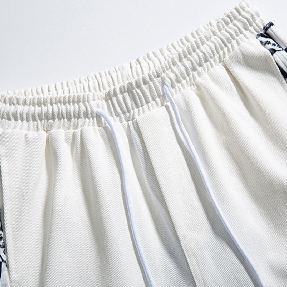 Majesda® - Lattice Stitching Sweatpants outfit ideas streetwear fashion