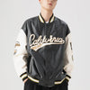 Majesda® - Leather Baseball Jacket Embroidered outfit ideas, streetwear fashion - majesda.com