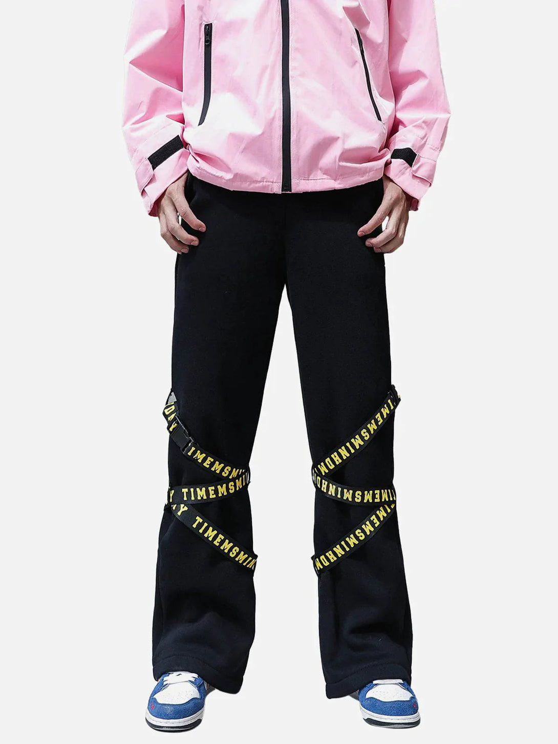 Majesda® - Leg Tie Design Pants outfit ideas streetwear fashion