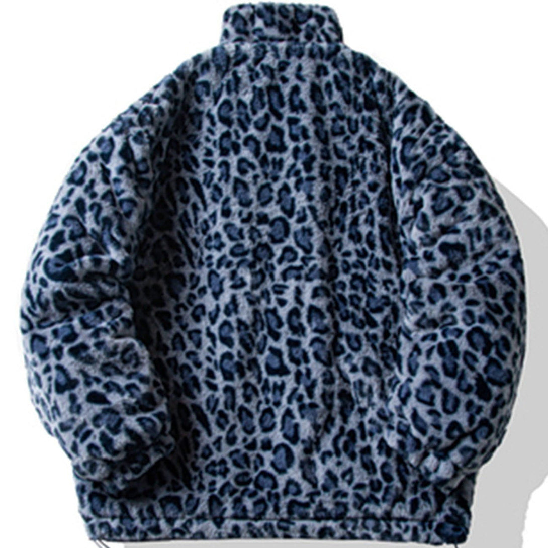 Majesda® - Leopard Print All Over Plush Winter Coat outfit ideas streetwear fashion