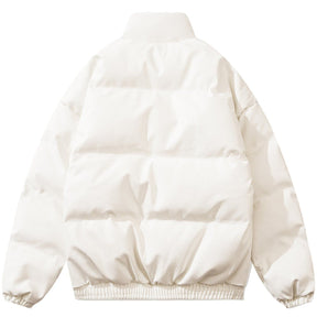 Majesda® - Letter Embroidery Winter Coat outfit ideas, streetwear fashion - majesda.com