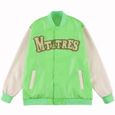 Majesda® - Letter Flocking Stitching Jacket outfit ideas, streetwear fashion - majesda.com
