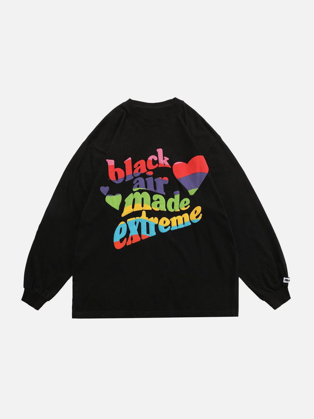 Majesda® - Letter Heart Graphic Sweatshirt outfit ideas streetwear fashion