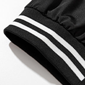 Majesda® - Letter Label Varsity Jacket outfit ideas, streetwear fashion - majesda.com