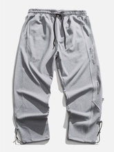 Majesda® - Letter Print Drawstring Pants outfit ideas streetwear fashion
