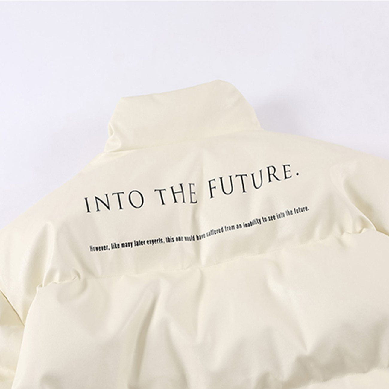 Majesda® - Letter Print Puffer Jacket outfit ideas streetwear fashion
