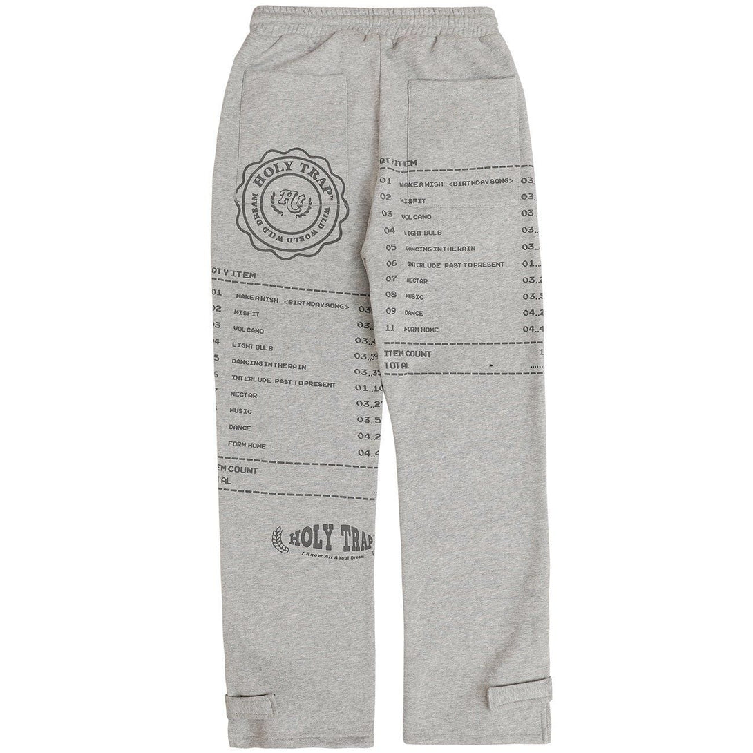 Majesda® - Letter Print Sweatpants outfit ideas streetwear fashion