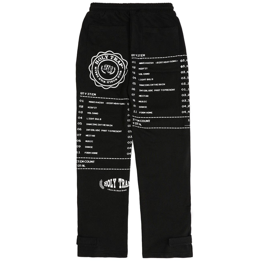 Majesda® - Letter Print Sweatpants outfit ideas streetwear fashion