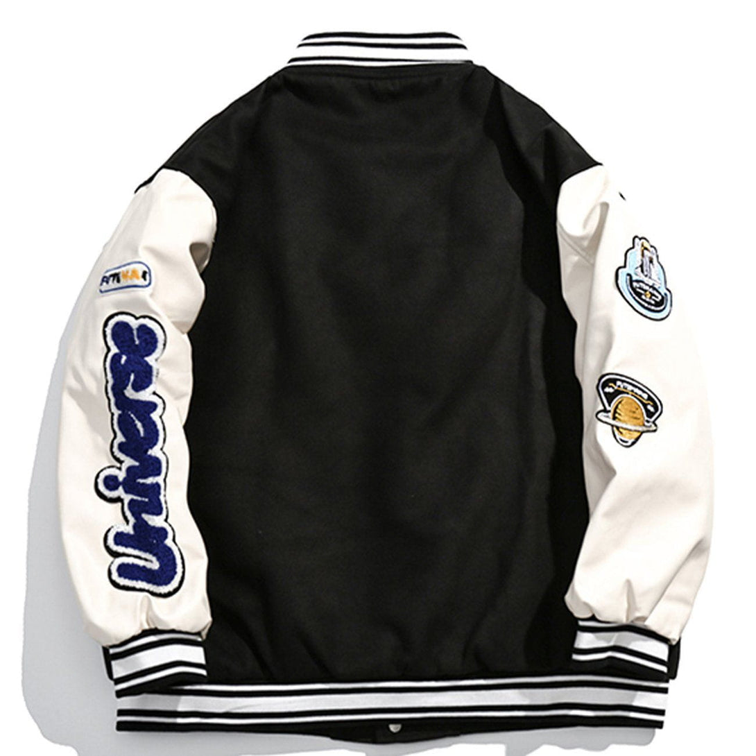 Majesda® - Letter S Varsity Coat outfit ideas streetwear fashion