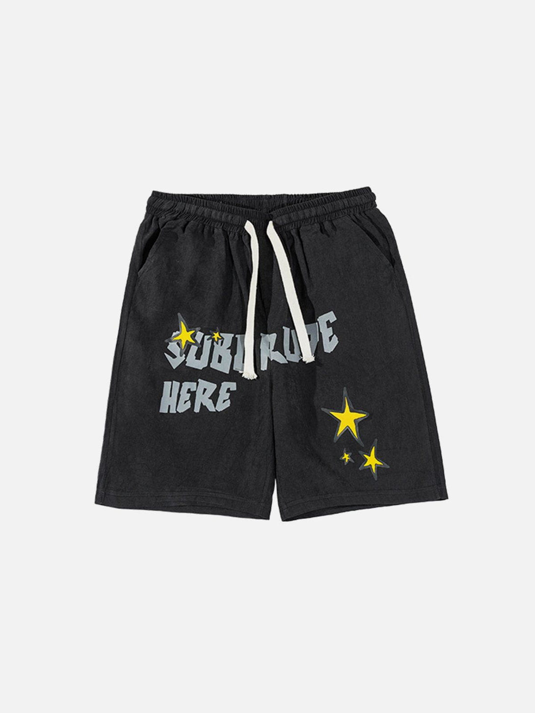 Majesda® - Letter Stars Graphic Shorts outfit ideas streetwear fashion