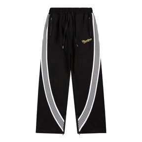 Majesda® - Letter Stripe Panel Long Pants outfit ideas streetwear fashion