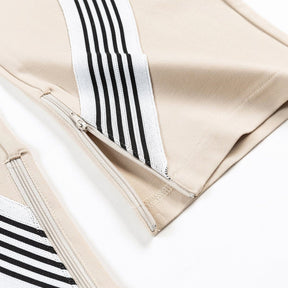 Majesda® - Letter Stripe Panel Long Pants outfit ideas streetwear fashion