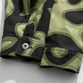 Majesda® - Letter Texture Print Jacket outfit ideas, streetwear fashion - majesda.com