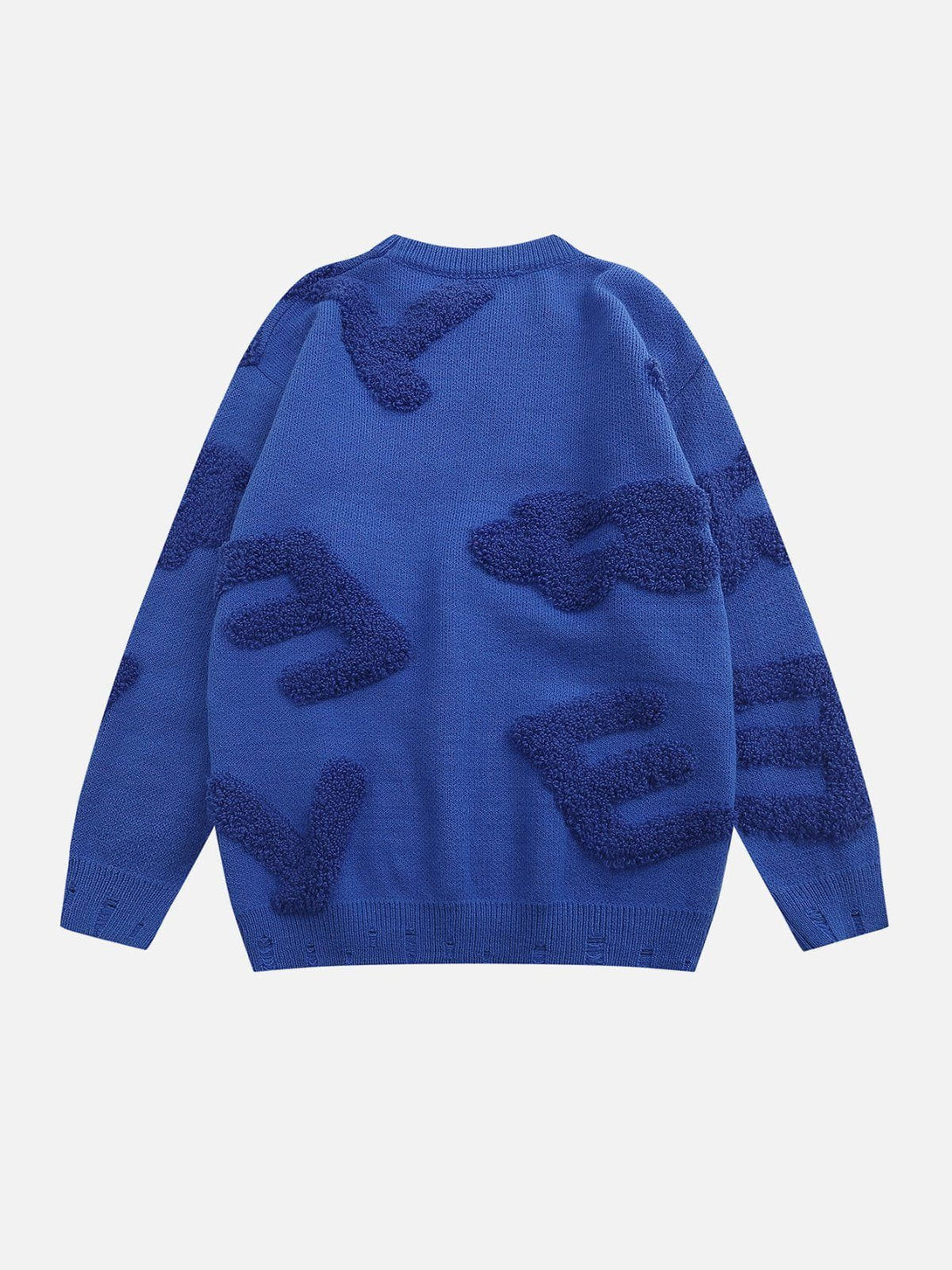 Majesda® - Letters Jacquard Sweater outfit ideas streetwear fashion