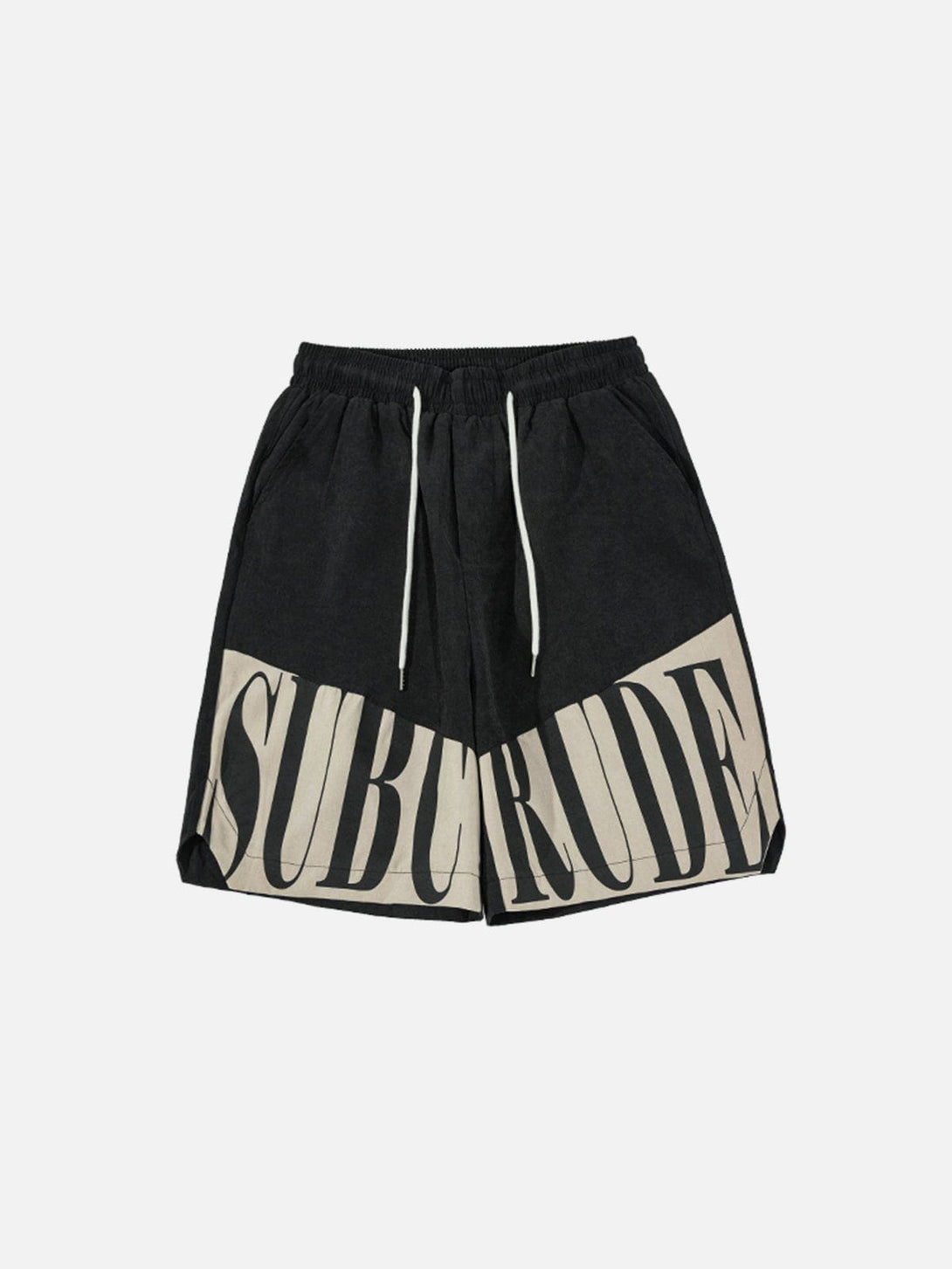 Majesda® - Letters Patchwork Shorts outfit ideas streetwear fashion