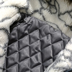 Majesda® - Line Sherpa Hooded Winter Coat outfit ideas streetwear fashion