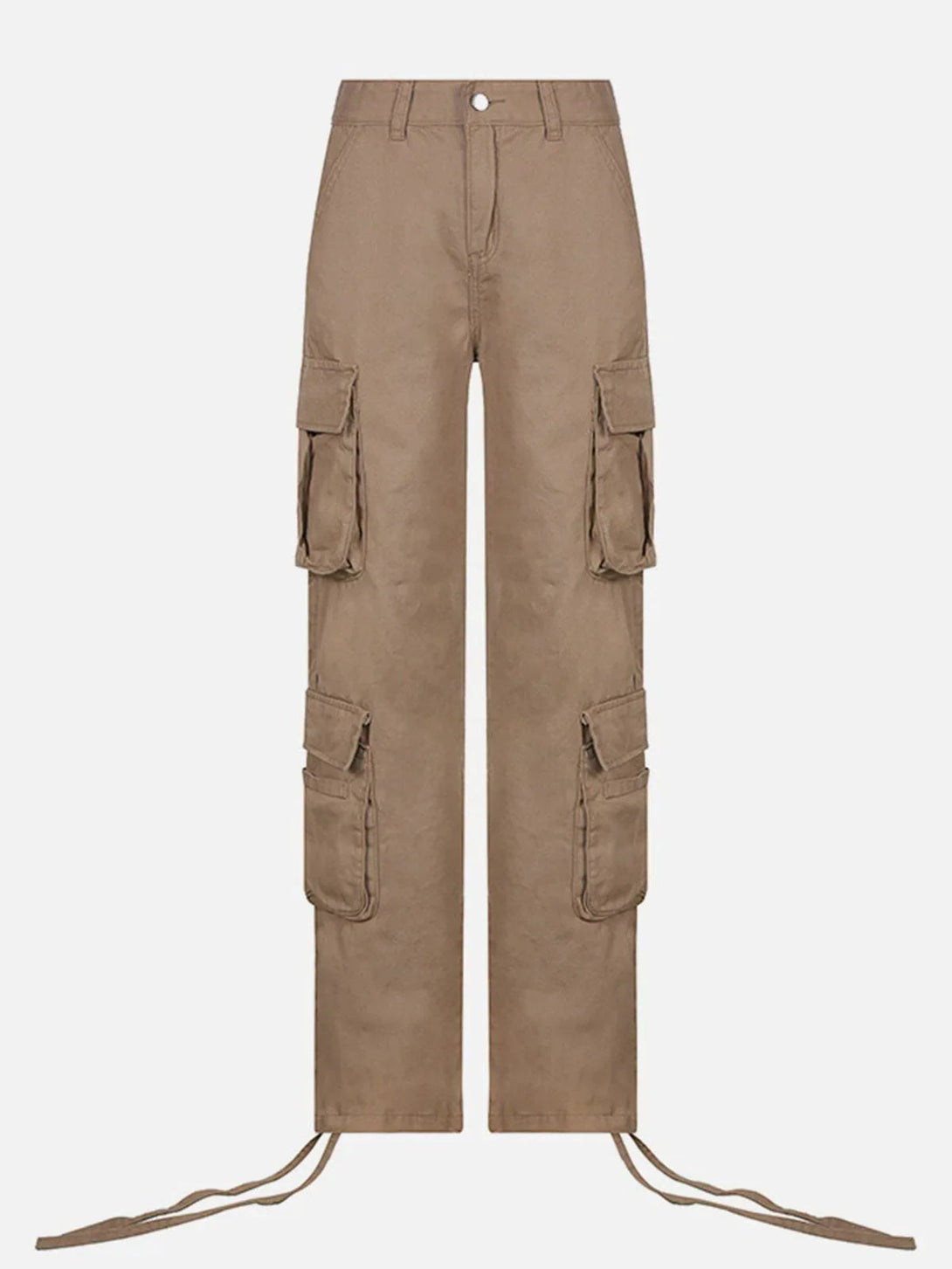 Majesda® - Long Ribbon Low Waist Cargo Pants outfit ideas streetwear fashion