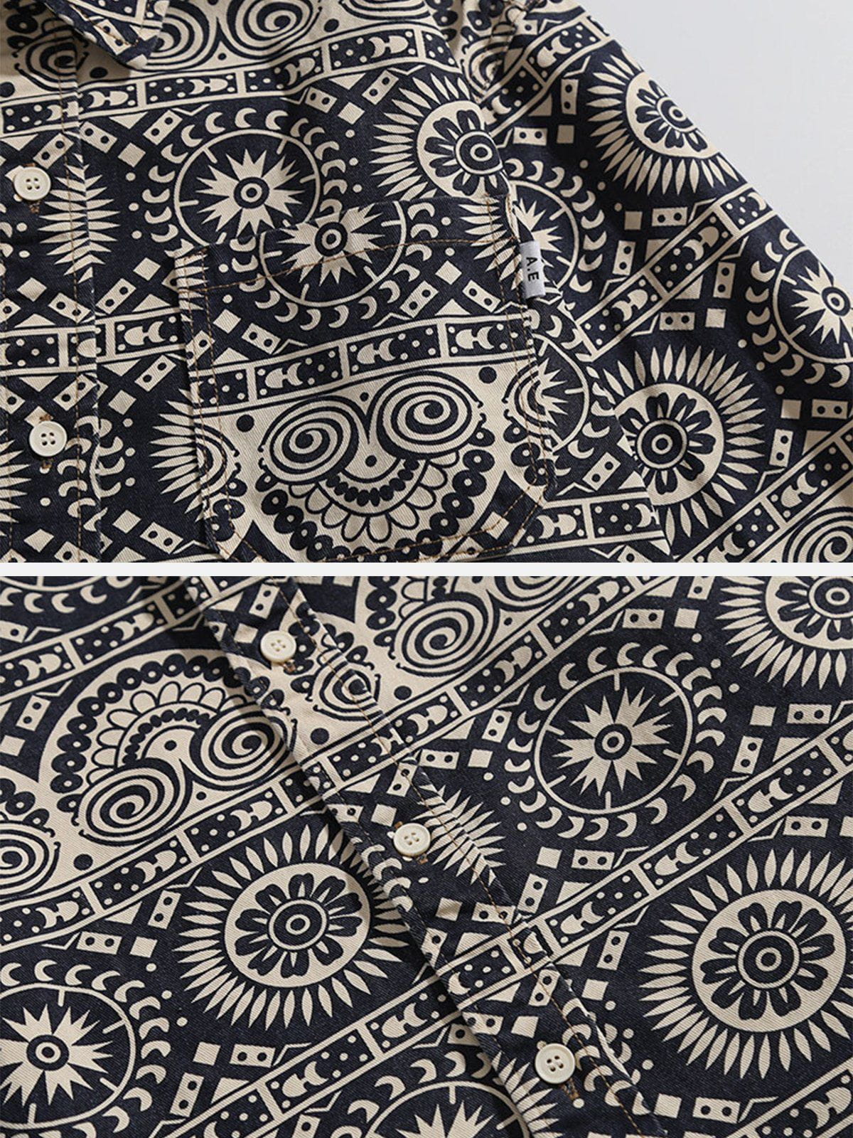 Majesda® - Loose Embroidery Shacket outfit ideas, streetwear fashion - majesda.com
