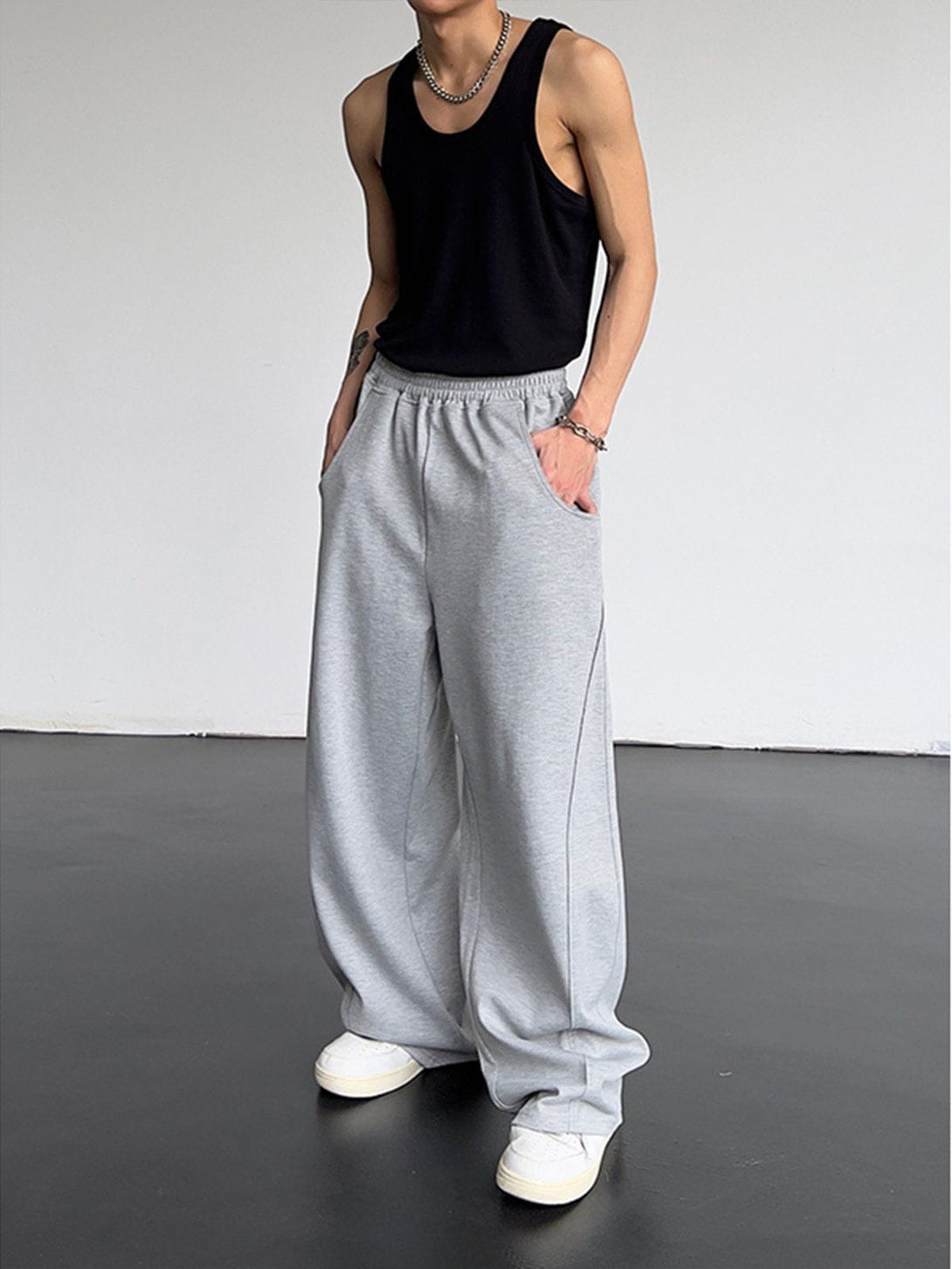 Majesda® - Loose High Waist Pants outfit ideas streetwear fashion
