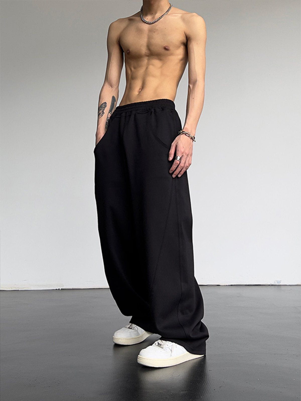 Majesda® - Loose High Waist Pants outfit ideas streetwear fashion