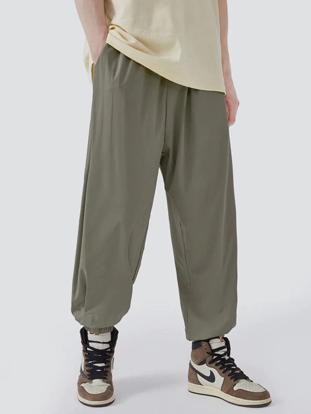Majesda® - Loose Pleats Pants outfit ideas streetwear fashion