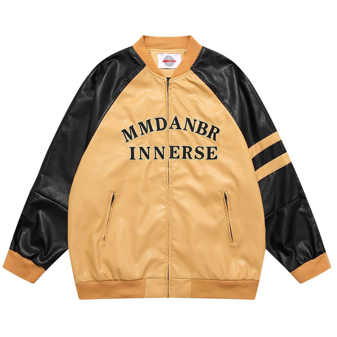 Majesda® - MMDANBR INNERSE Varsity Jacket outfit ideas, streetwear fashion - majesda.com