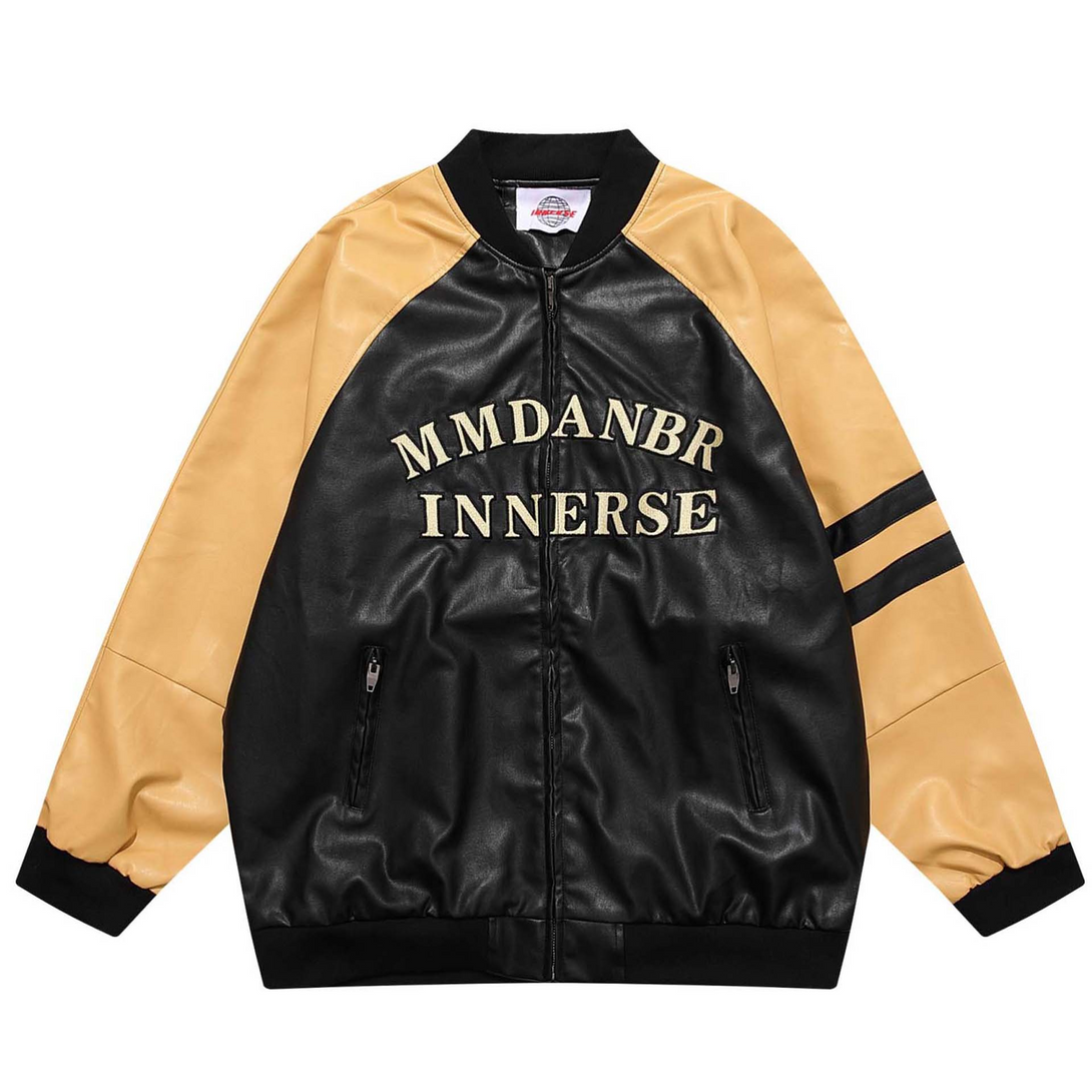 Majesda® - MMDANBR INNERSE Varsity Jacket outfit ideas, streetwear fashion - majesda.com