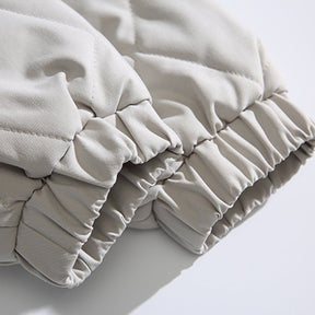 Majesda® - Monogram Embroidery Rhombus Winter Coat outfit ideas streetwear fashion