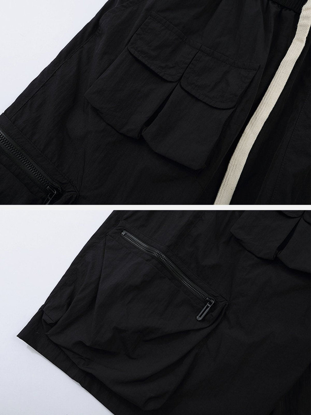 Majesda® - Multi-Pocket Drawstring Shorts outfit ideas streetwear fashion