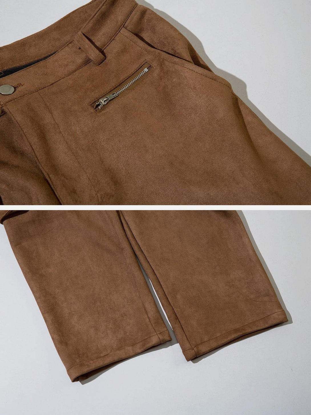 Majesda® - Multi-Pocket Suede Pants outfit ideas streetwear fashion
