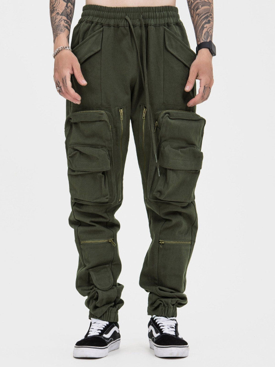 Majesda® - Multi Pocket Technical Cargo Pants outfit ideas streetwear fashion