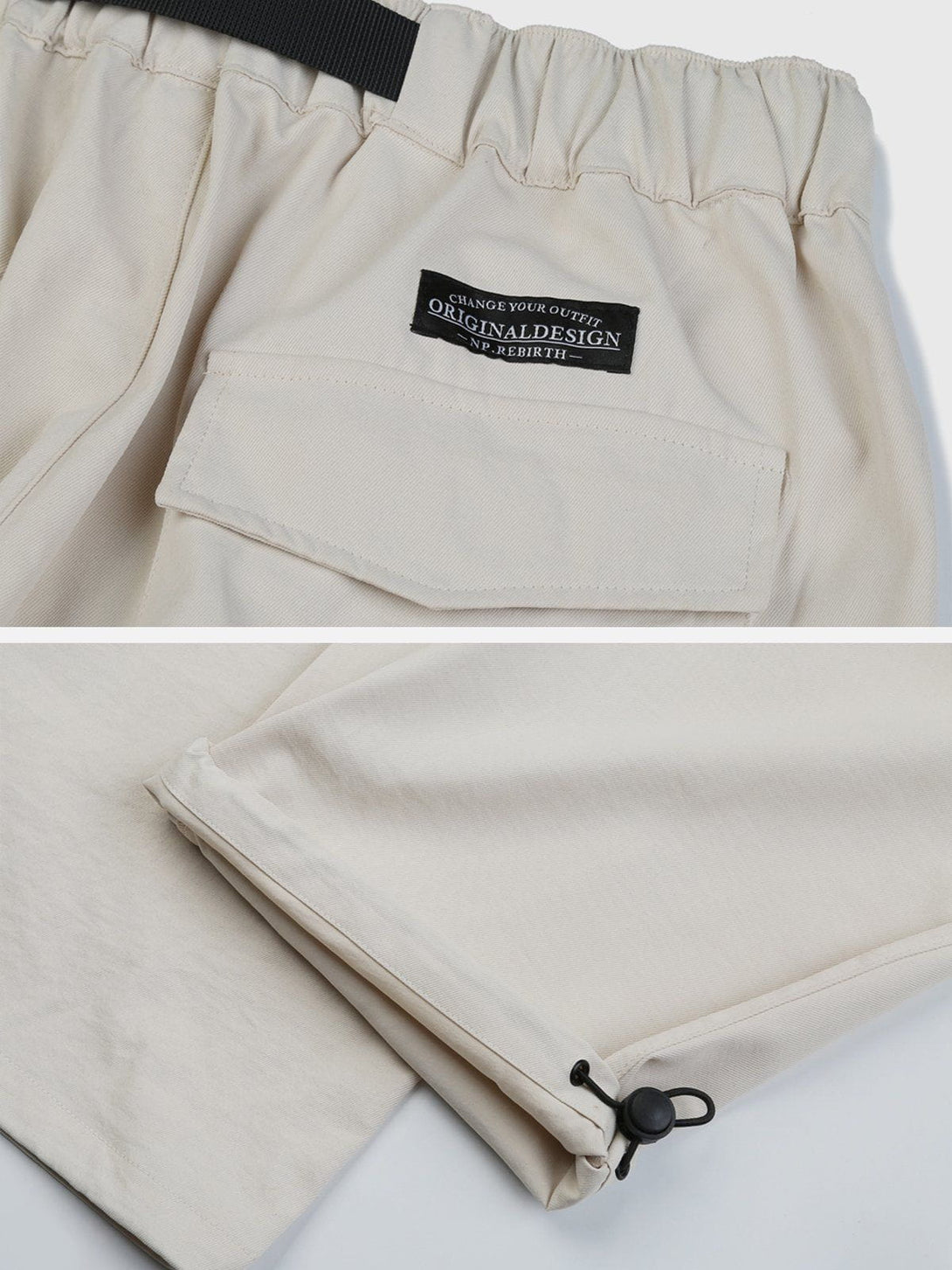 Majesda® - Multi-pocket Webbing Cargo Pants outfit ideas streetwear fashion
