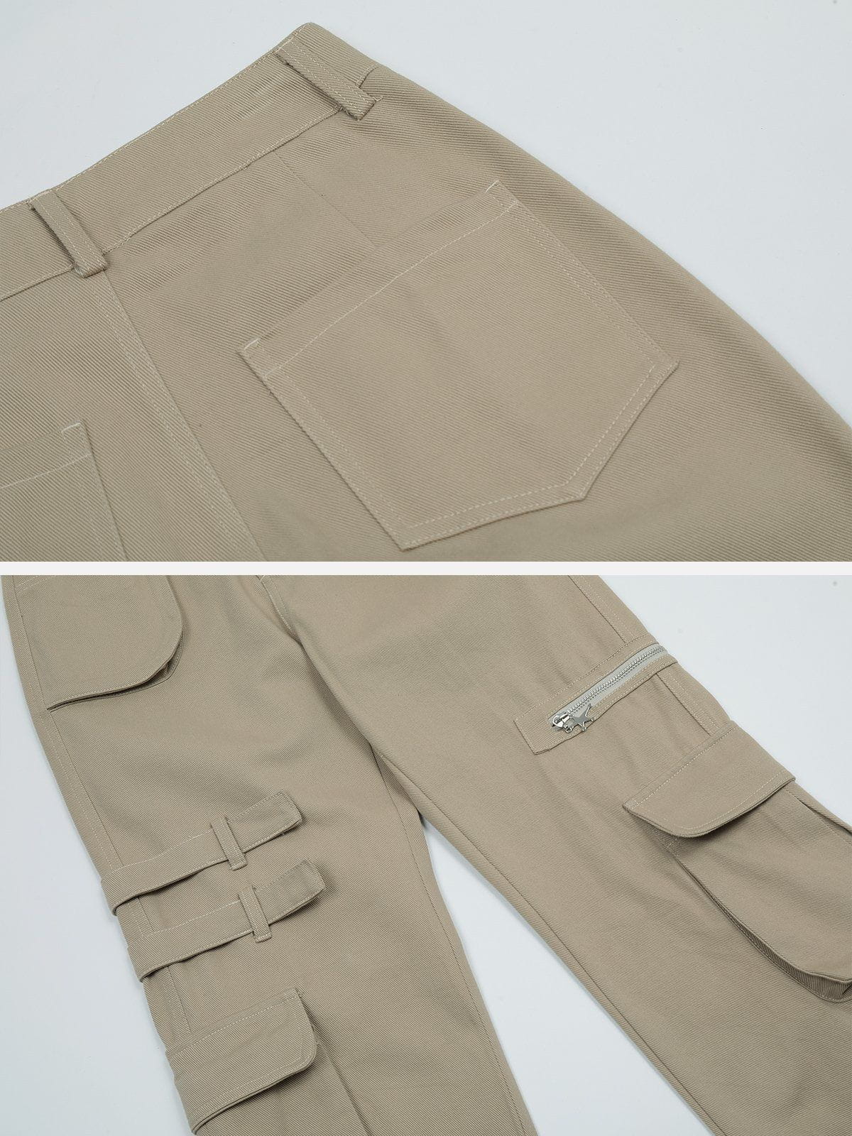 Majesda® - Multi-Pocket Zippered Cargo Pants outfit ideas streetwear fashion