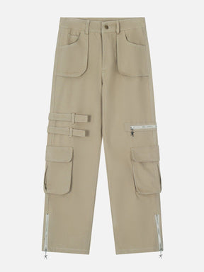 Majesda® - Multi-Pocket Zippered Cargo Pants outfit ideas streetwear fashion