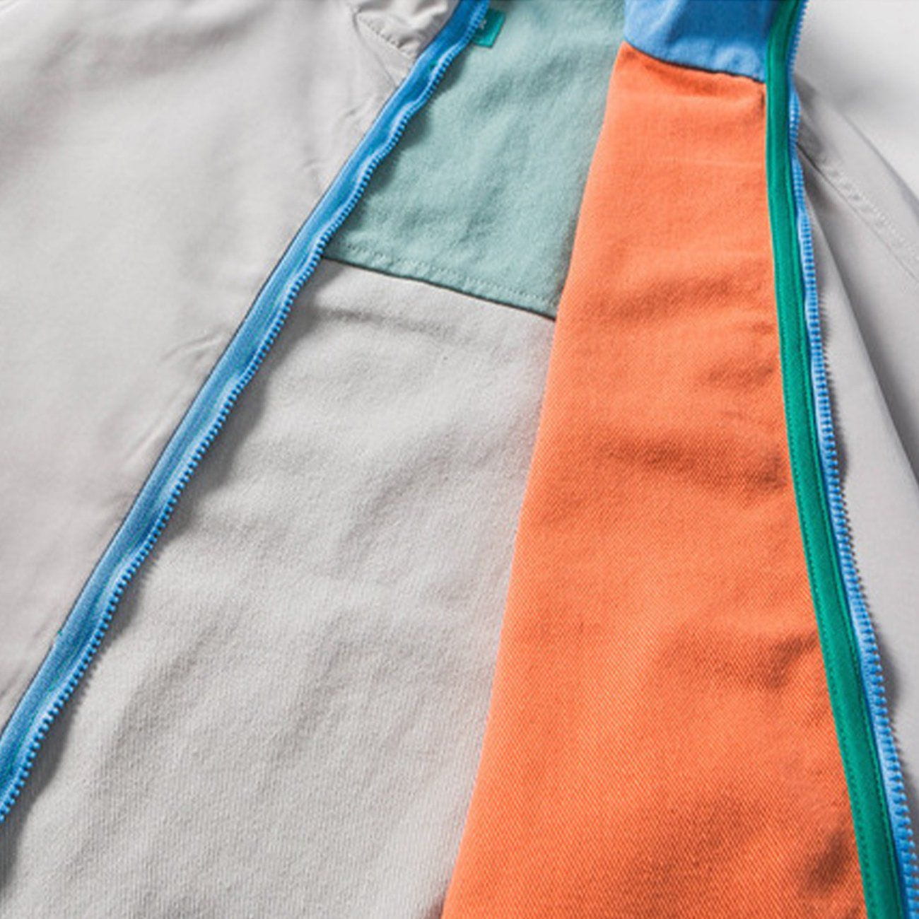 Majesda® - Multicolor Stitching Jacket outfit ideas, streetwear fashion - majesda.com