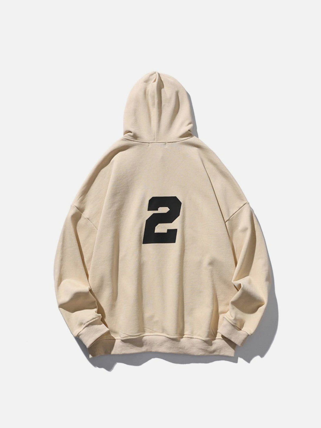 Majesda® - Number “2” Print Hoodie outfit ideas streetwear fashion