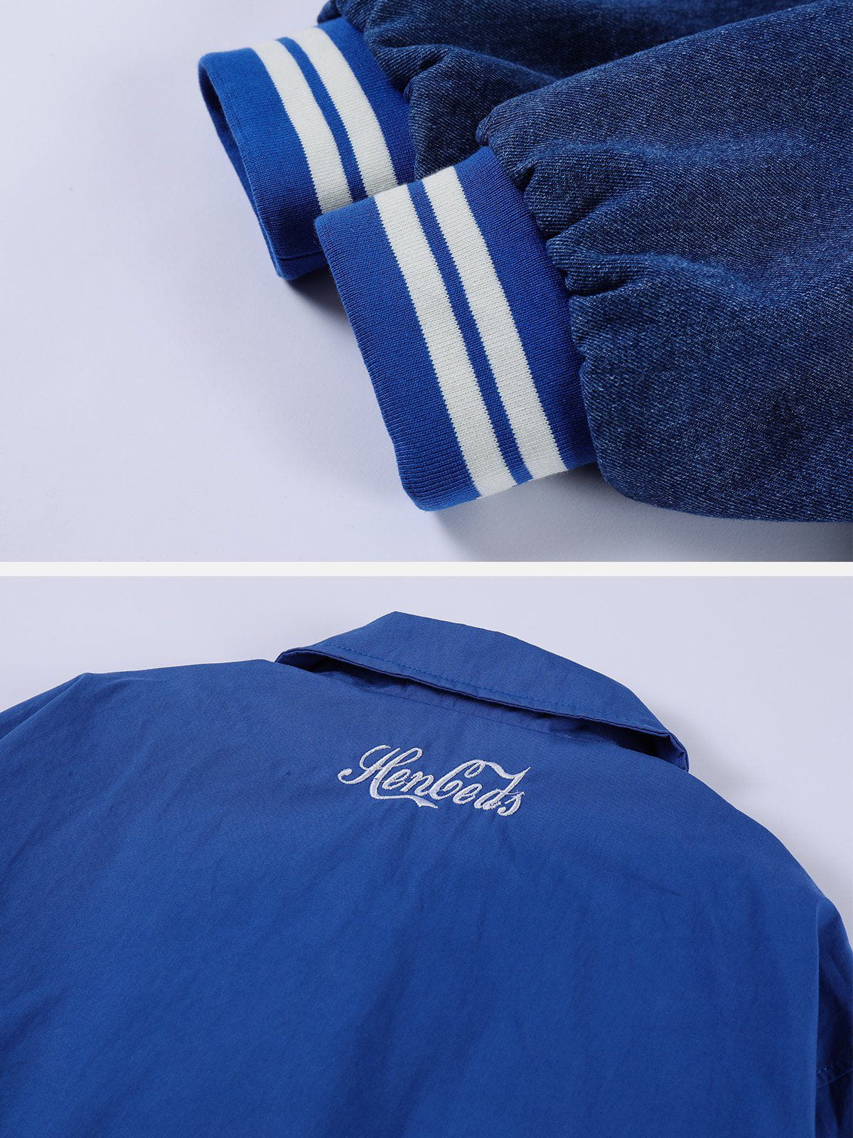 Majesda® - Paneled Loose Embroidered Jacket outfit ideas, streetwear fashion - majesda.com
