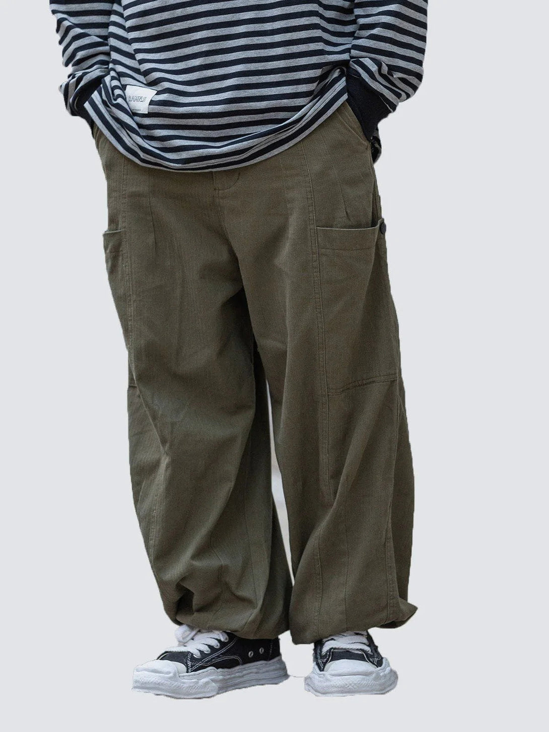 Majesda® - Patchwork Drawstring Pants outfit ideas streetwear fashion