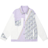 Majesda® - Patchwork Embroidered Jacket outfit ideas, streetwear fashion - majesda.com