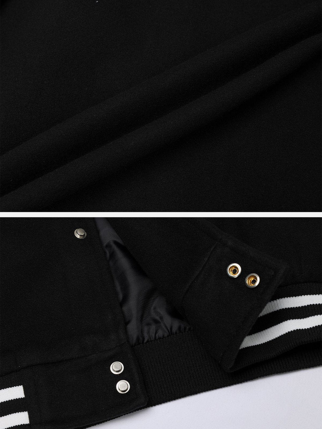 Majesda® - Patchwork Large Letters Print Jacket outfit ideas, streetwear fashion - majesda.com