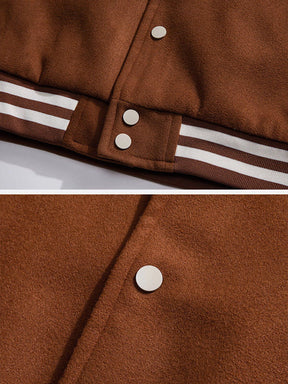 Majesda® - Patchwork Letter Print Leather Jacket outfit ideas, streetwear fashion - majesda.com
