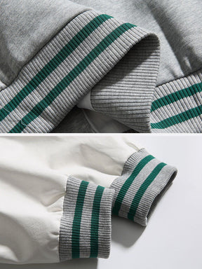 Majesda® - Patchwork "Luckyhorn" Varsity Jackets outfit ideas, streetwear fashion - majesda.com