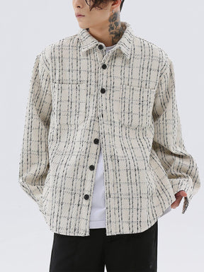 Majesda® - PLAID Contrasting Colors Jacket outfit ideas, streetwear fashion - majesda.com