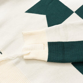 Majesda® - Plaid Pattern Tassel Embellishment Knit Sweater outfit ideas streetwear fashion
