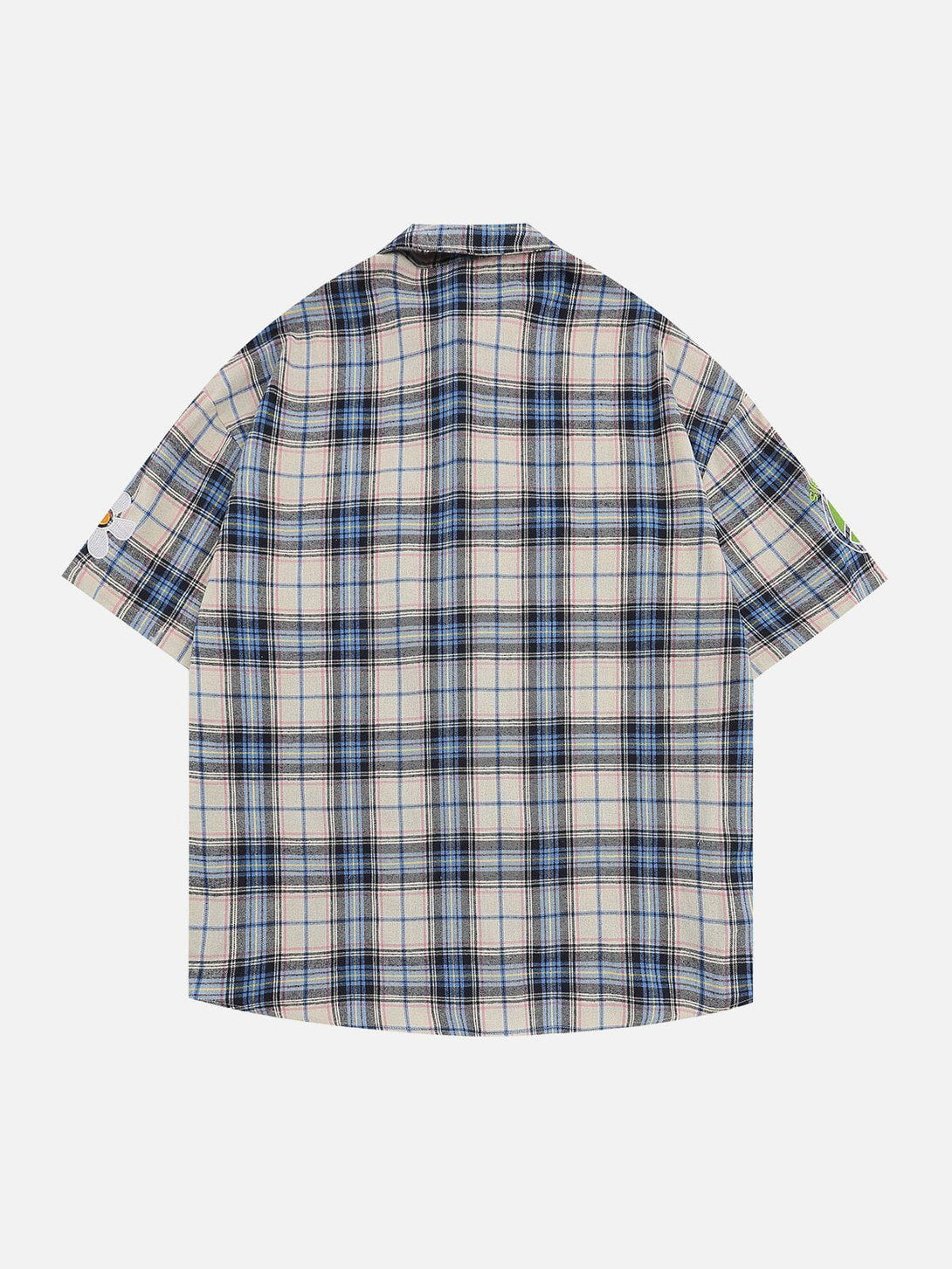 Majesda® - Plaid Short Sleeve Shirts outfit ideas streetwear fashion