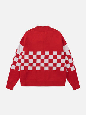 Majesda® - Plaid With Gloves Racing Cardigan outfit ideas streetwear fashion