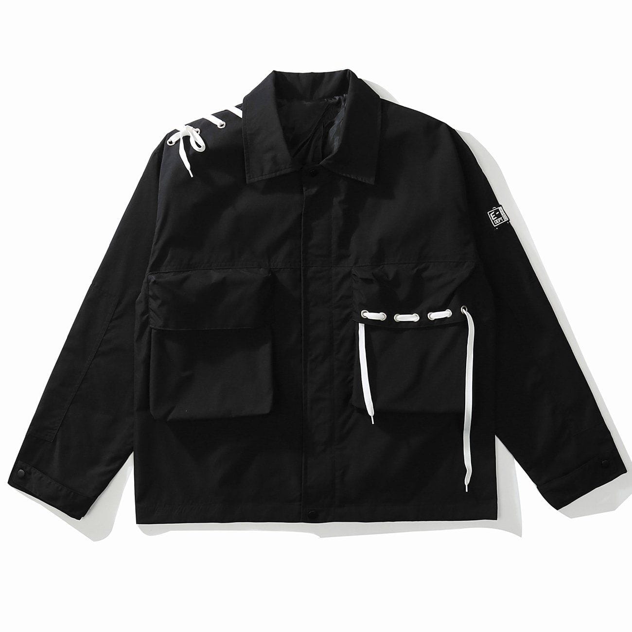 Majesda® - Plain Pockets Jacket outfit ideas, streetwear fashion - majesda.com
