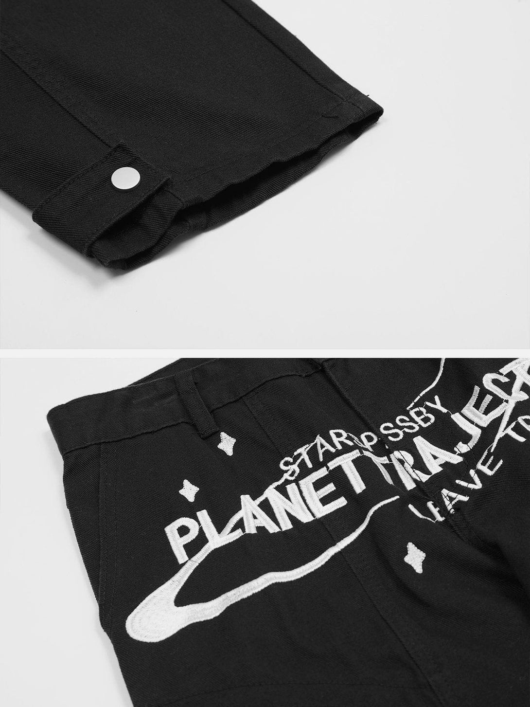 Majesda® - planetary trajectory Graphic Pants outfit ideas streetwear fashion