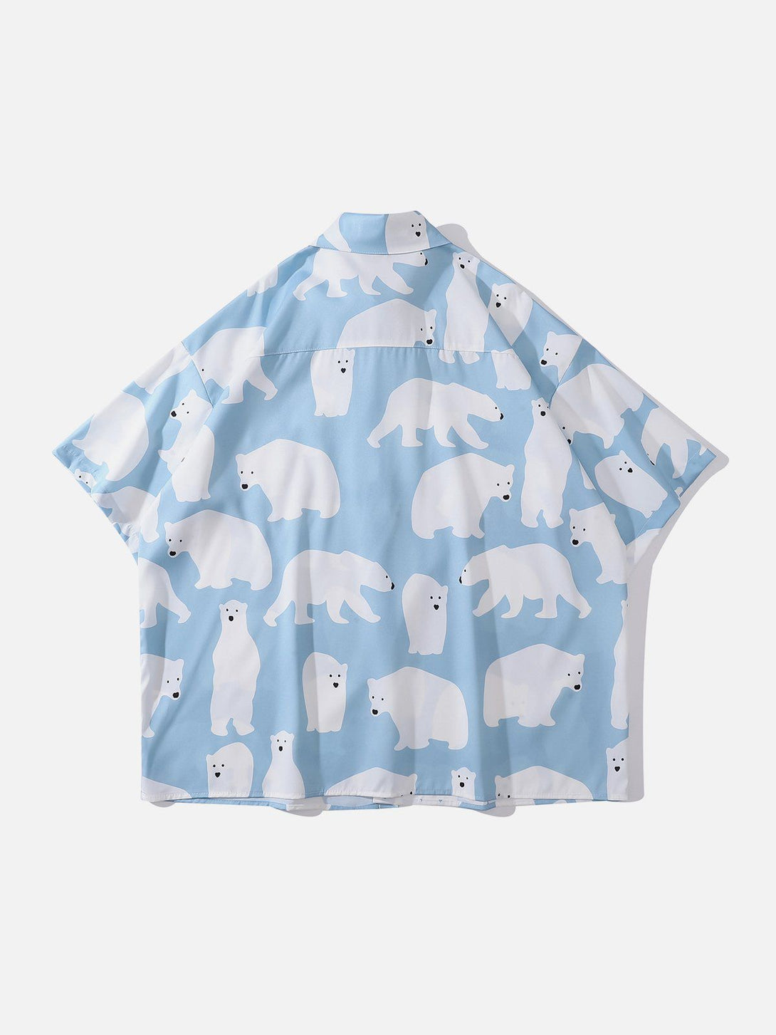 Majesda® - Polar Bear Print Short Sleeve Shirt outfit ideas streetwear fashion