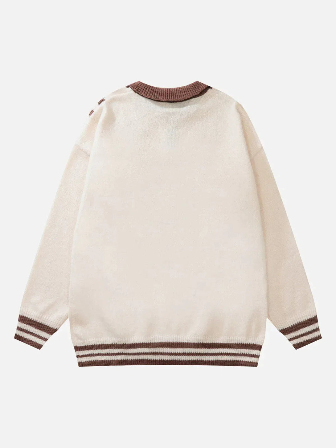 Majesda® - Preppy Polo Collar Sweater outfit ideas streetwear fashion